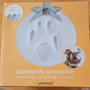 Pearhead Pawprints Keepsake Kit with Gray Ribbon